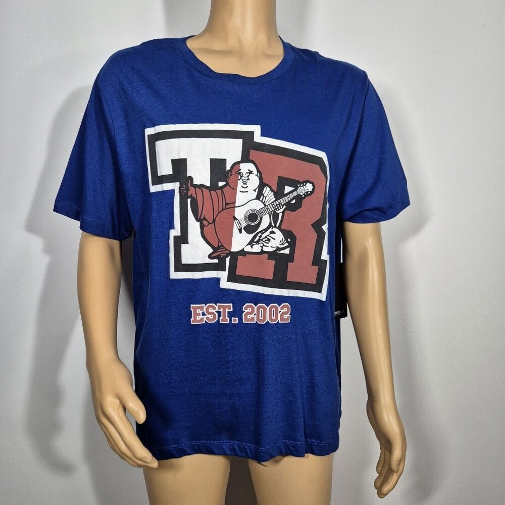 True Religion T-Shirt Men’s Size M Blue  100% Cotton Short Sleeve (44)